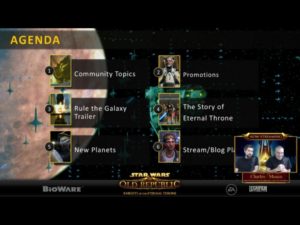 SWTOR - Riepilogo live streaming di pianeti e storia di KotET