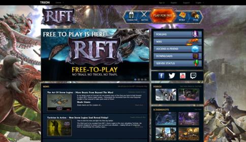 Rift - Novo site para planejar