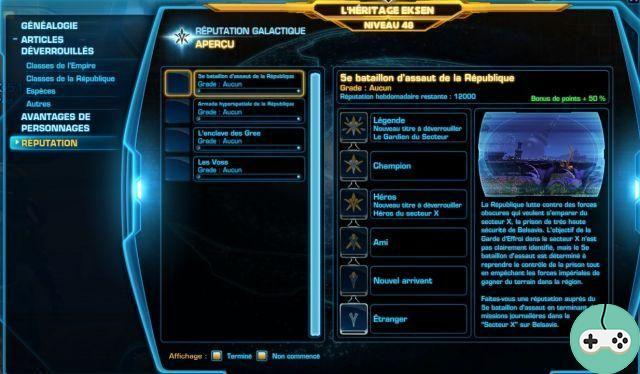 SWTOR - Reputation System (1.7)