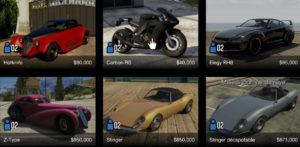 GTA Online: Vehicle Purchase