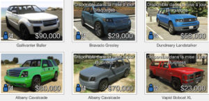 GTA Online: acquisto di veicoli