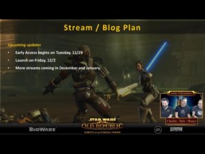 SWTOR - Resumen de preguntas y respuestas de la transmisión en vivo y resumen de KotET.