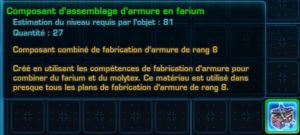 SWTOR - 4.0 - Habilidades de la tripulación: componentes de ensamblaje