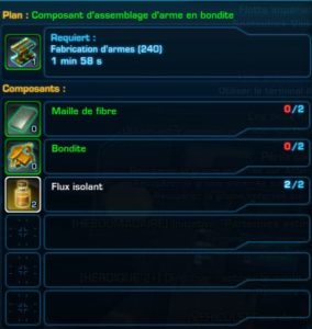 SWTOR - 4.0 - Habilidades de la tripulación: componentes de ensamblaje