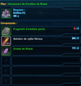 SWTOR - 4.0 - Habilidades de la tripulación: componentes de ensamblaje