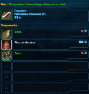 SWTOR - 4.0 - Habilidades de la tripulación: componentes de ensamblaje