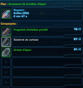 SWTOR - 4.0 - Habilidades de la tripulación: componentes de ensamblaje