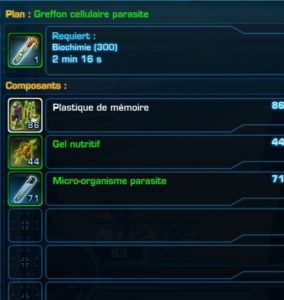 SWTOR - 4.0 - Habilidades de la tripulación: componentes de ensamblaje