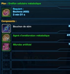 SWTOR - 4.0 - Habilidades de la tripulación: componentes de ensamblaje