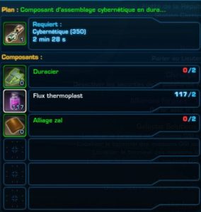 SWTOR - 4.0 - Crew Skills: Assembly Components