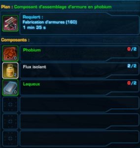 SWTOR - 4.0 - Habilidades da tripulação: Componentes de montagem