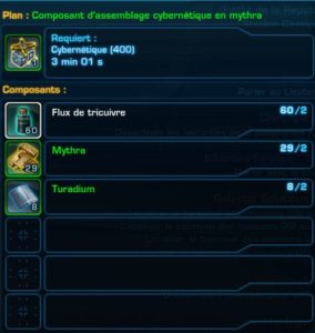 SWTOR - 4.0 - Habilidades de la tripulación: componentes de ensamblaje