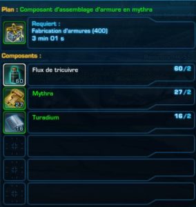 SWTOR - 4.0 - Habilidades de la tripulación: componentes de ensamblaje