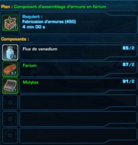 SWTOR - 4.0 - Habilidades de la tripulación: componentes de ensamblaje