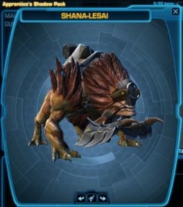 SWTOR - Mercado de cartéis: Pacote de sombra do aprendiz