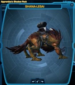 SWTOR - Cartel Market: Apprentice Shadow Pack