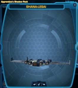 SWTOR - Cartel Market: Apprentice Shadow Pack