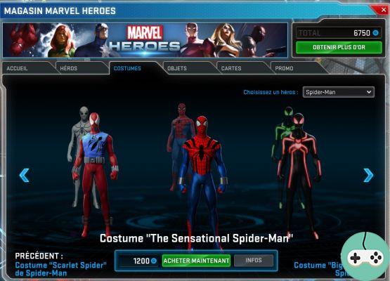 Marvel Heroes - Personaggi e costumi