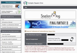 FFXIV - Informações do identificador Square Enix