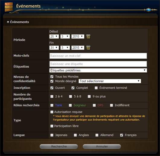 FFXIV - Lodestone: a new tool for creating events