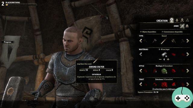 ESO - Beta - Crafting Weapons and Armor