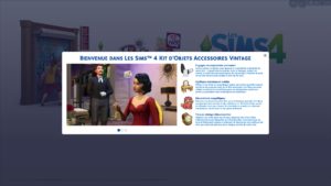 The Sims 4 - Visualização do pacote de materiais de acessórios vintage