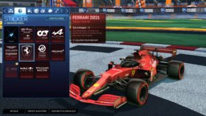 Rocket League – Nas cores da F1