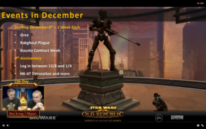 SWTOR - Resumo da transmissão ao vivo 01/12