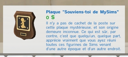 The Sims 4 - Coleção de troféus do MySims