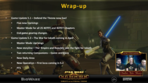 SWTOR - Annuncio del contenuto del gruppo di riepilogo in tempo reale