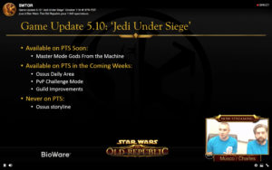 SWTOR - Riepilogo live: aggiornamento 5.10