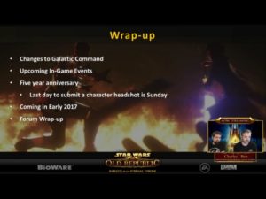 SWTOR - Riepilogo live streaming di dicembre