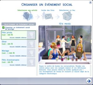 Los Sims 4 - Organiza un evento social