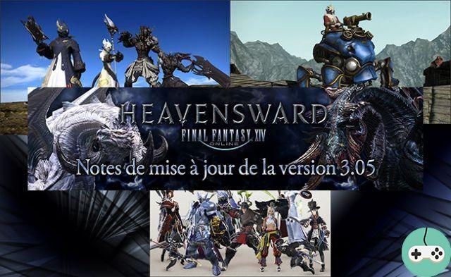 Notas del parche 3.05 de FFXIV