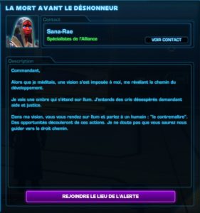 SWTOR - 4.0 - Alliance: misiones de alerta