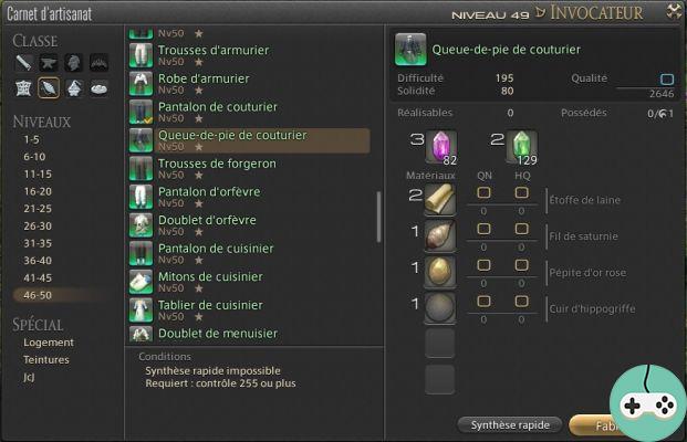 FFXIV - Crafting - Quem pode fazer meus equipamentos de alto nível?