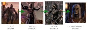 ESO - Graphic evolution of characters