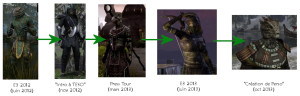 ESO - Graphic evolution of characters