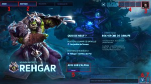 Heroes: guide des menu