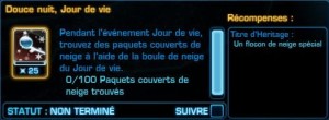 SWTOR - Jour de Vie: bolas de nieve y paquetes de regalo