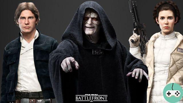 Frente de batalha - Han, Leia e Palpatine