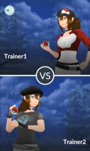 Pokémon Go - Visualização do modo Trainer Battles