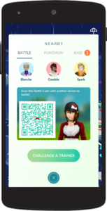 Pokémon Go - Visualização do modo Trainer Battles