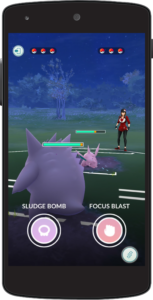 Pokémon Go - Visualização do modo Trainer Battles