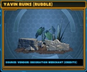 SWTOR - Decoração: Yavin em suas fortalezas