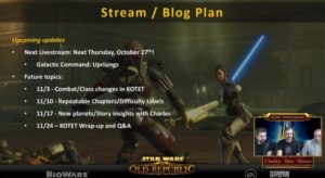 SWTOR - Résumé Livestream 20/10: Dark vs Light