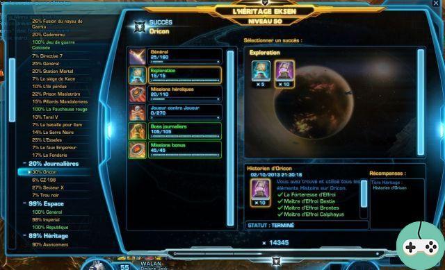 SWTOR - Elements of Oricon's history