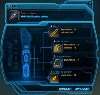 SWTOR - Modificações de equipamento